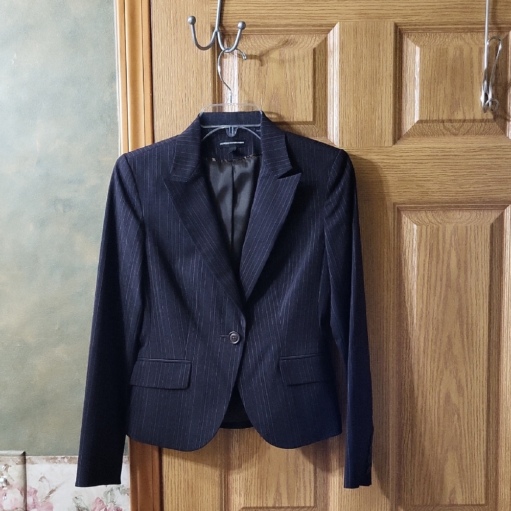 Express Black Pinstripe Blazer